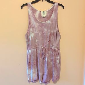 Pink tie dye romper xl